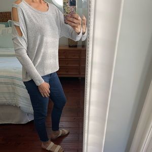 Cut out long sleeve top